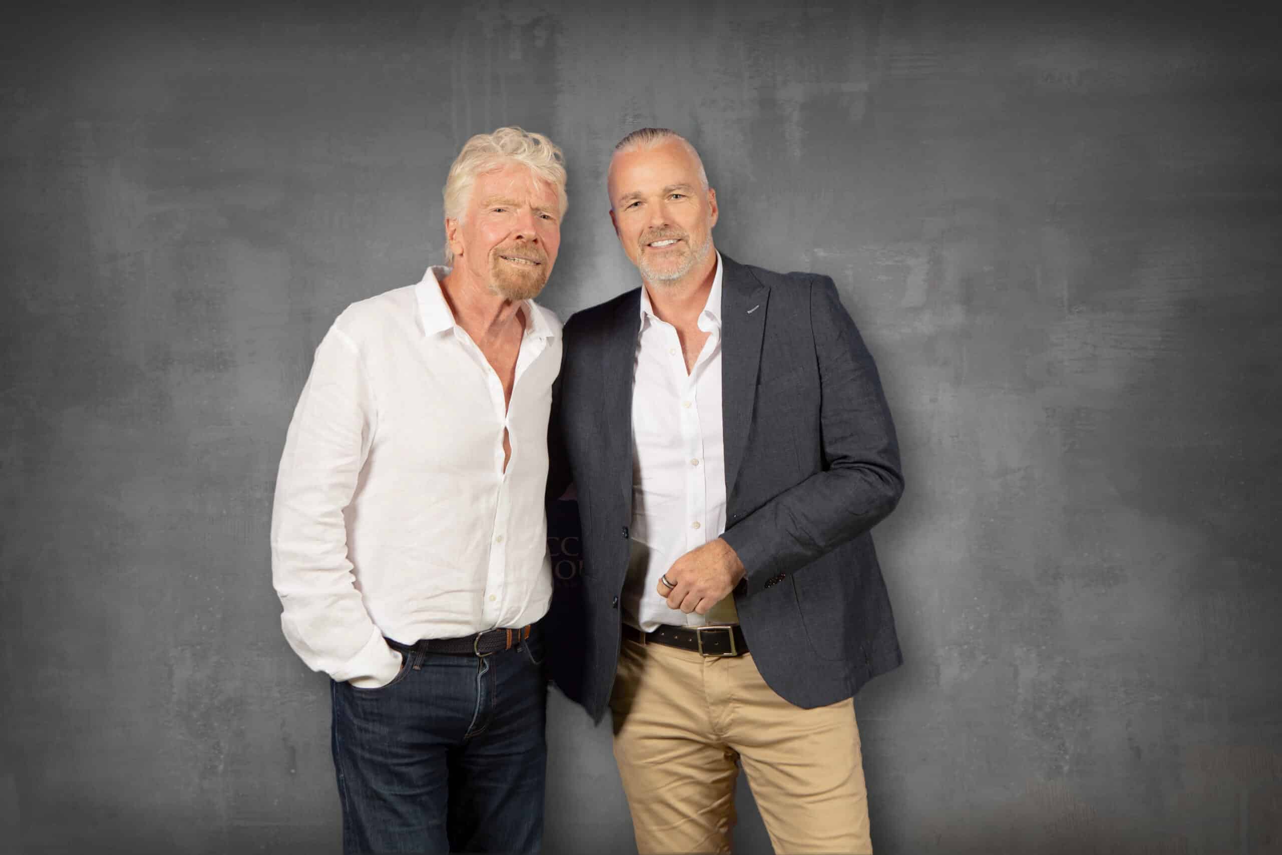 Lawrence Ellyard with Sir Richard Branson - Virgin Group